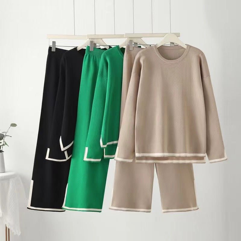 Casual Long Sleeve Commuter Pants Set