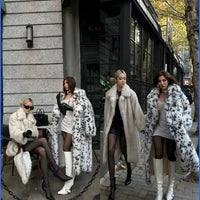 Fox Fur Leopard Print Coat