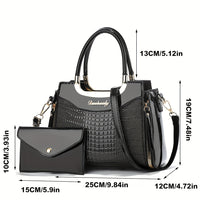 Small Alligator-Print Crossbody Bag