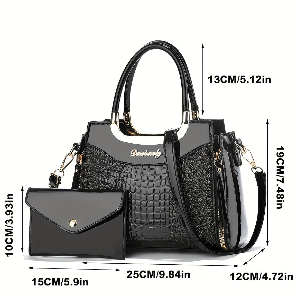 Small Alligator-Print Crossbody Bag