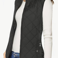 Elegant Lightweight Quilted Stand-Collar Vest