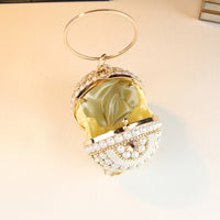 Golden Beaded Tassel Evening Clutch