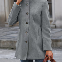 Women's Elegant Gray Fleece Jacket