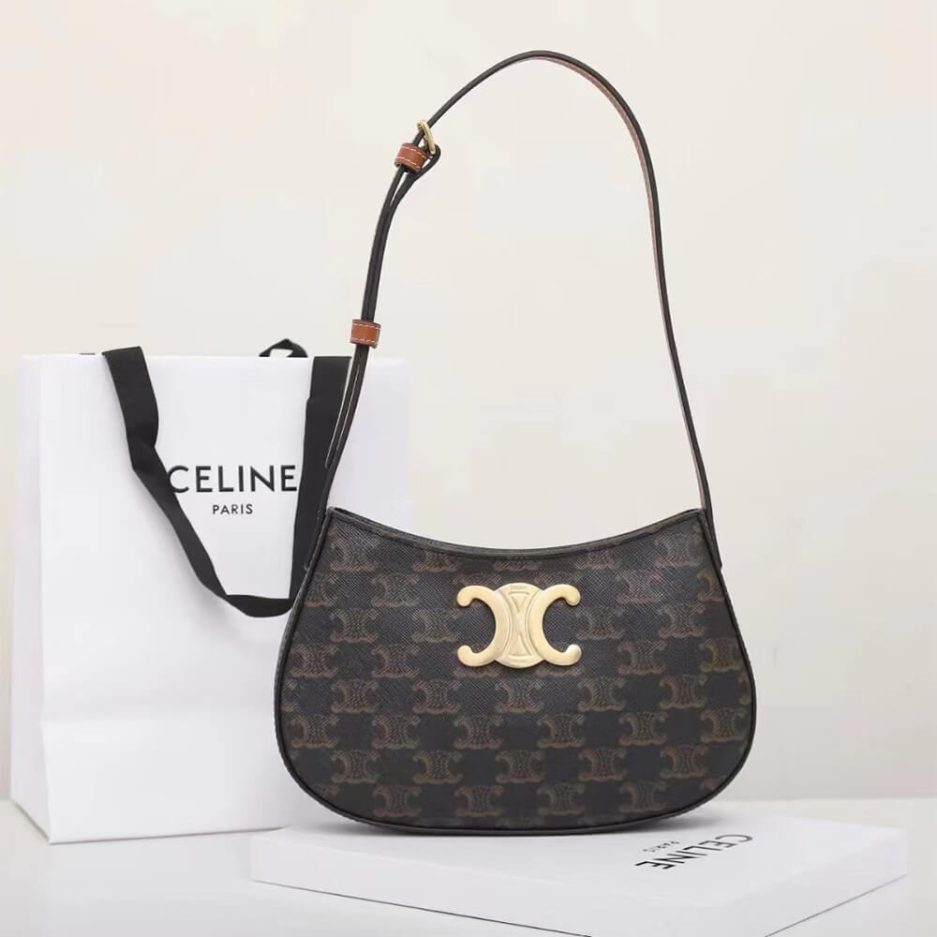 MEDIUM TILLY BAG in Triomphe canvas and calfskin