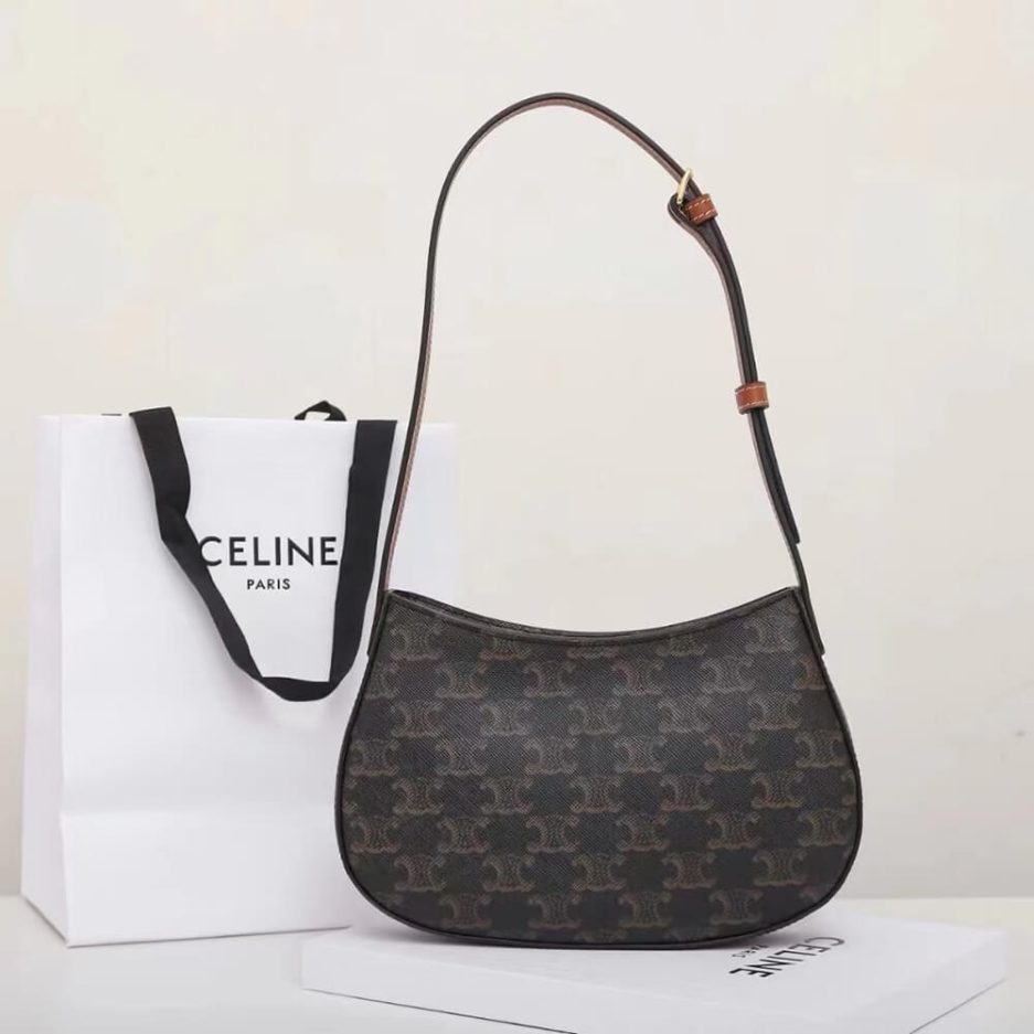 MEDIUM TILLY BAG in Triomphe canvas and calfskin