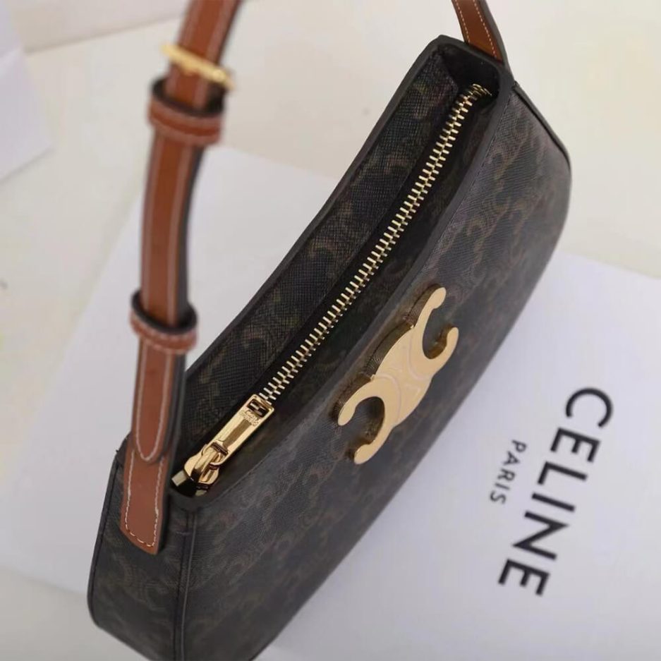 MEDIUM TILLY BAG in Triomphe canvas and calfskin
