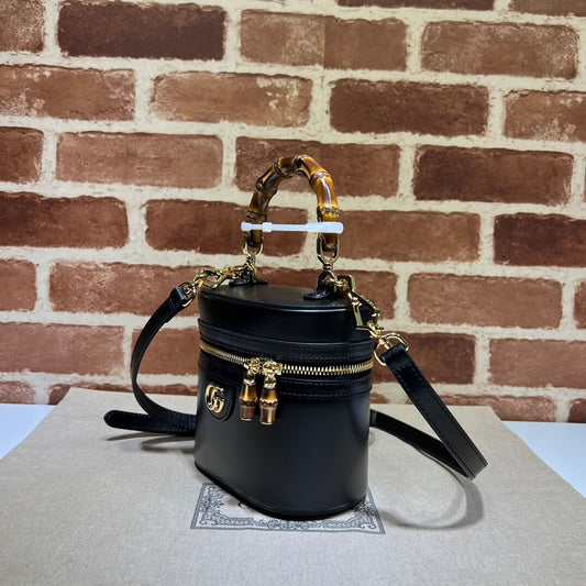 Mini bamboo shoulder bag