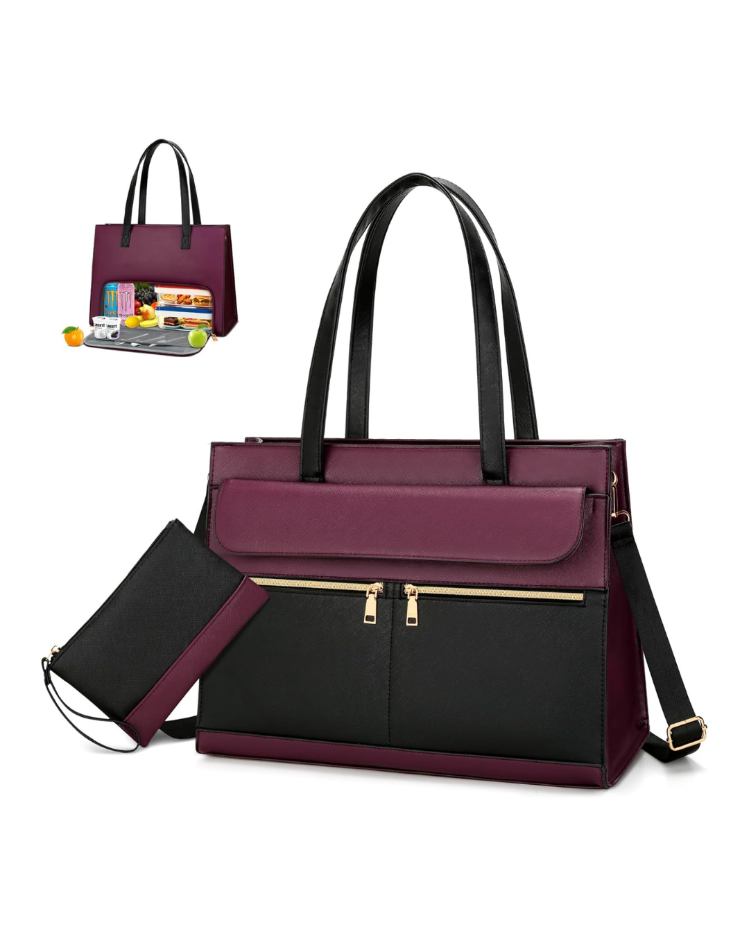 2-in-1 Laptop Lunch Tote Bag