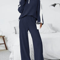 High Neck Knit Set - Casual Winter Two-Piece with High Elasticity