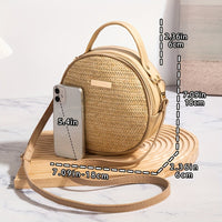 Vintage Woven Straw Beach Tote