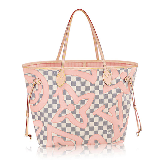 N41050 Neverfull MM Shoulder Bag Damier Azur Canvas