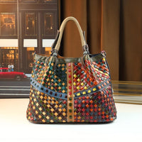 Mindia Leather Woven-Style Tote