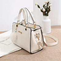 Solid Mini Multi-Layer Pom-Pom Bag