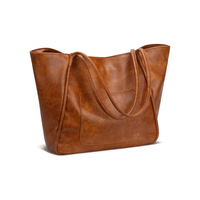 Large Leather Travel Tote Bag