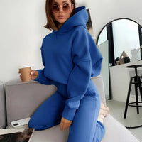 Women's Autumn/Winter New Solid Color Hoodie Set
