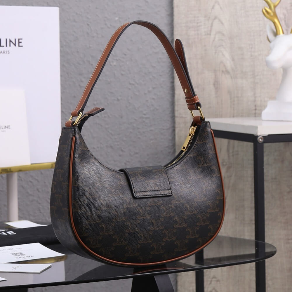 MEDIUM AVA TRIOMPHE BAG in Triomphe Canvas and calfskin