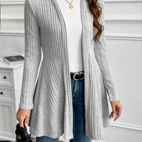 Elegant Textured Loose-Fit Cardigan - Mid-Stretch