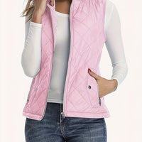 Elegant Lightweight Quilted Stand-Collar Vest