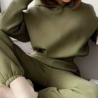 Women's Autumn/Winter New Solid Color Hoodie Set