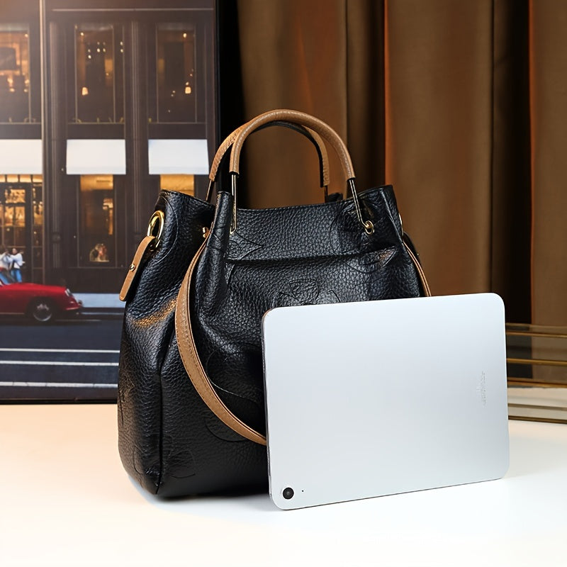 Chic Black Diamond Argyle - Tote with Adjustable Strap