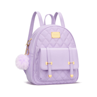 Quilted Mini Backpack Purse (White)