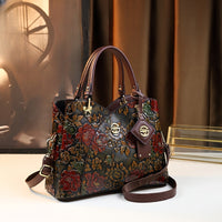 Autumn/Winter Floral Tote - Dark Brown Vintage