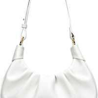 Crescent Ruched Shoulder Bag