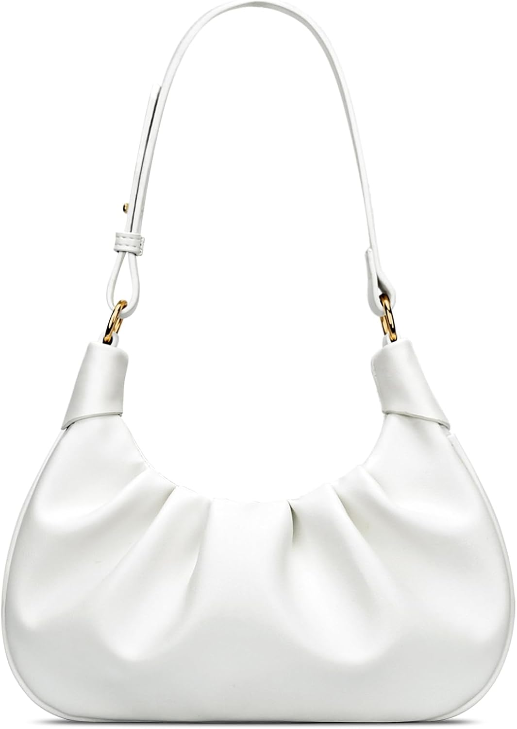 Crescent Ruched Shoulder Bag