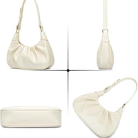 Crescent Ruched Shoulder Bag
