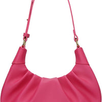 Crescent Ruched Shoulder Bag