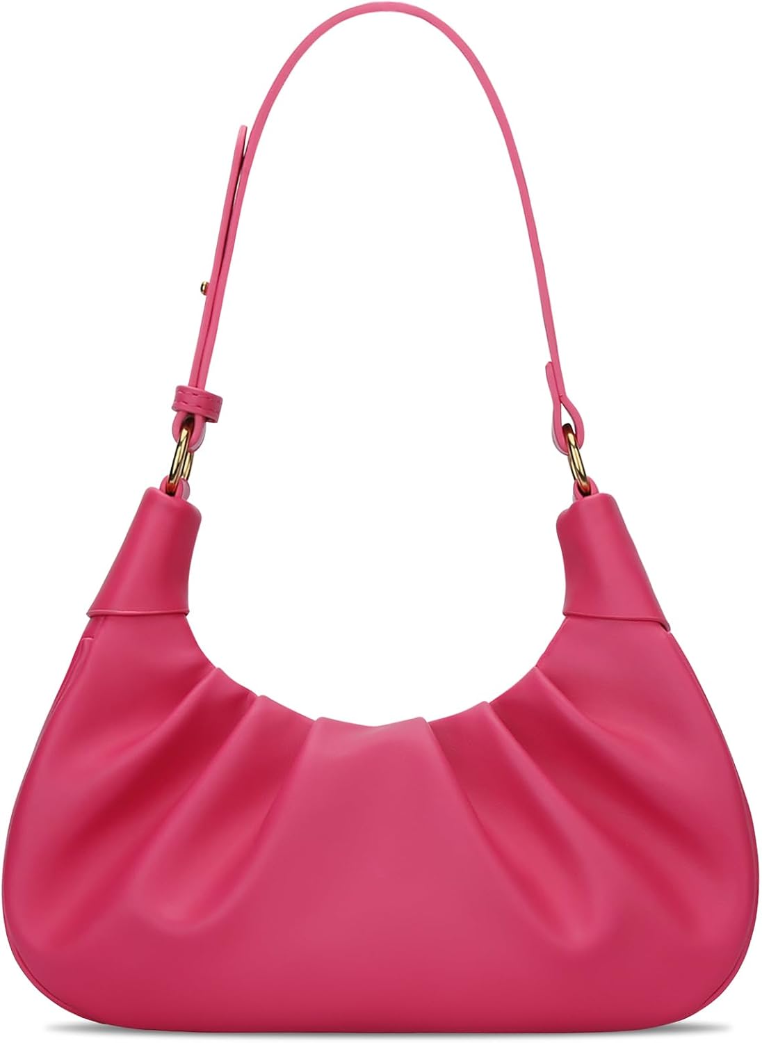 Crescent Ruched Shoulder Bag