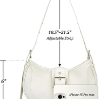 Retro Crescent Hobo Shoulder Bag