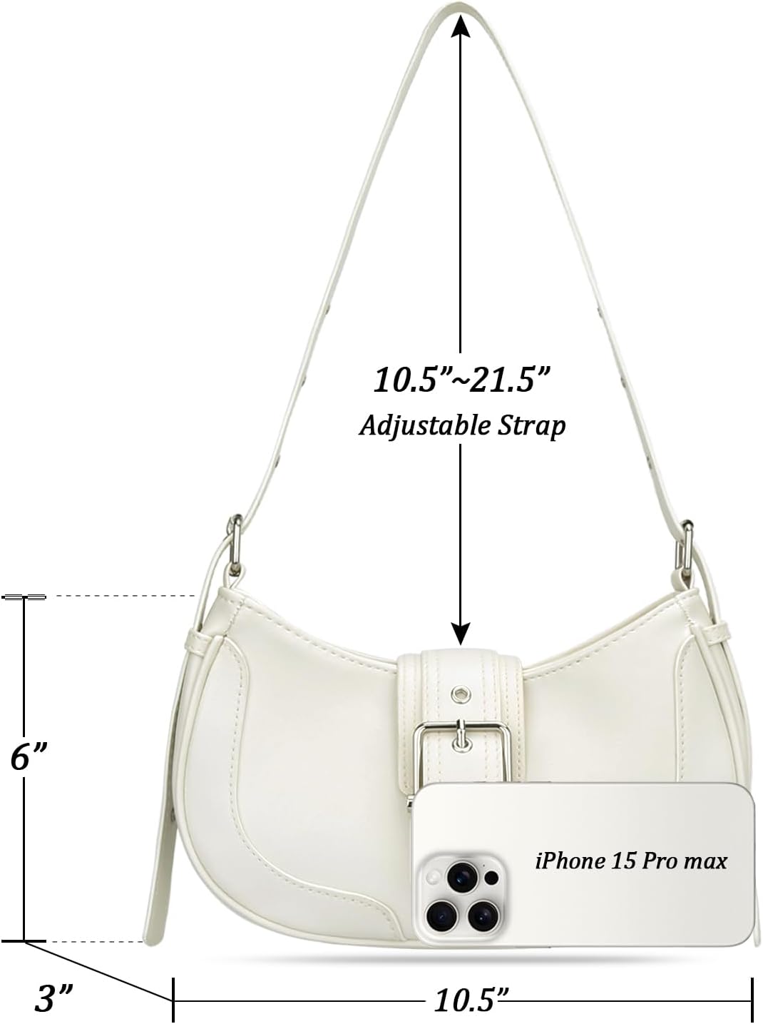 Retro Crescent Hobo Shoulder Bag