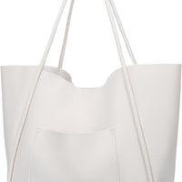 Large Vegan Leather Tote Bag