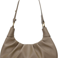 Crescent Ruched Shoulder Bag