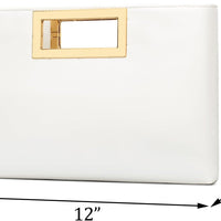 Vegan Leather Formal Clutch Purse