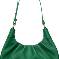 Crescent Ruched Shoulder Bag