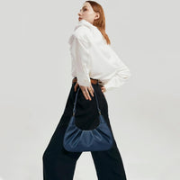 Crescent Ruched Shoulder Bag