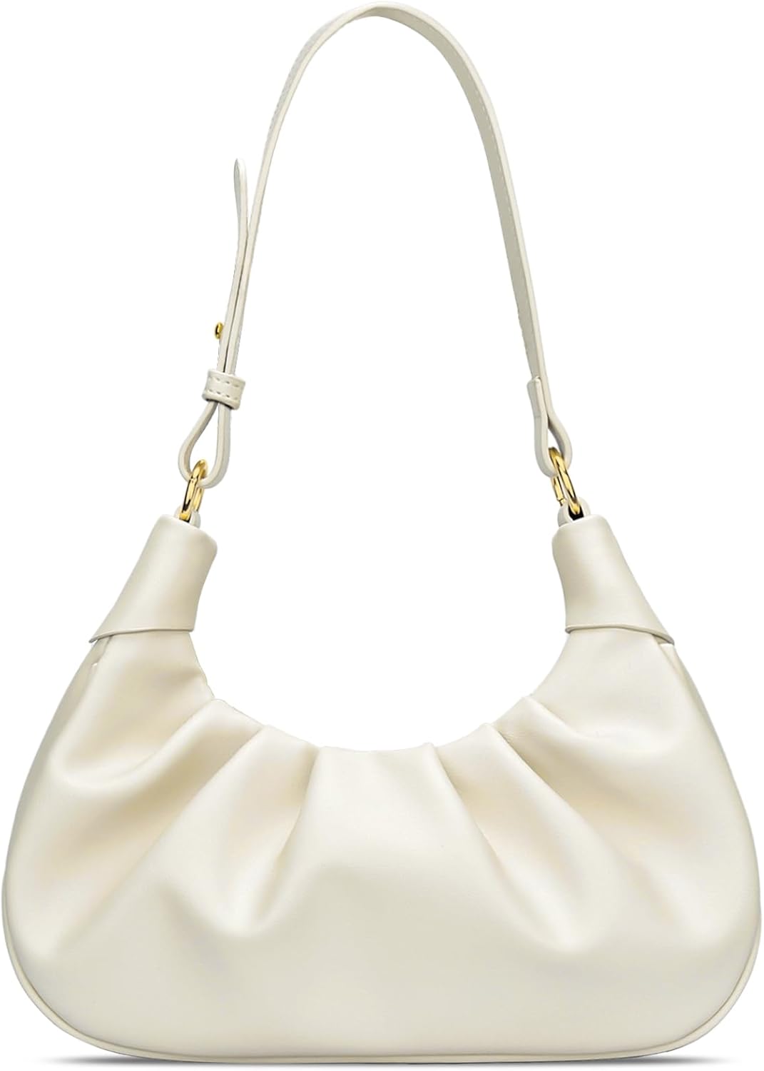 Crescent Ruched Shoulder Bag