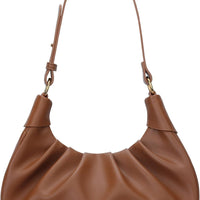 Crescent Ruched Shoulder Bag