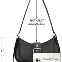 Retro Crescent Hobo Shoulder Bag