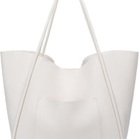 Large Vegan Leather Tote Bag
