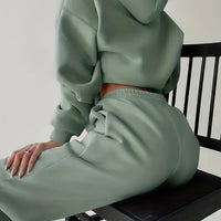 Women's Autumn/Winter New Solid Color Hoodie Set