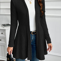 Elegant Textured Loose-Fit Cardigan - Mid-Stretch