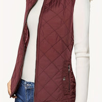 Elegant Lightweight Quilted Stand-Collar Vest