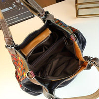 Mindia Leather Woven-Style Tote