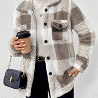 Plush Plaid Winter Coat - High Stretch