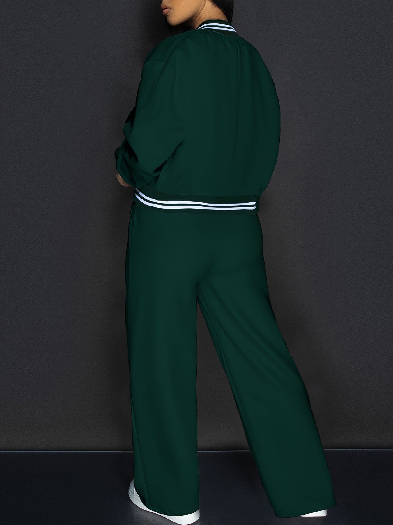 Women's Solid Color Polyester Suit