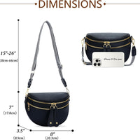 Trendy Leather Sling Crossbody Bag