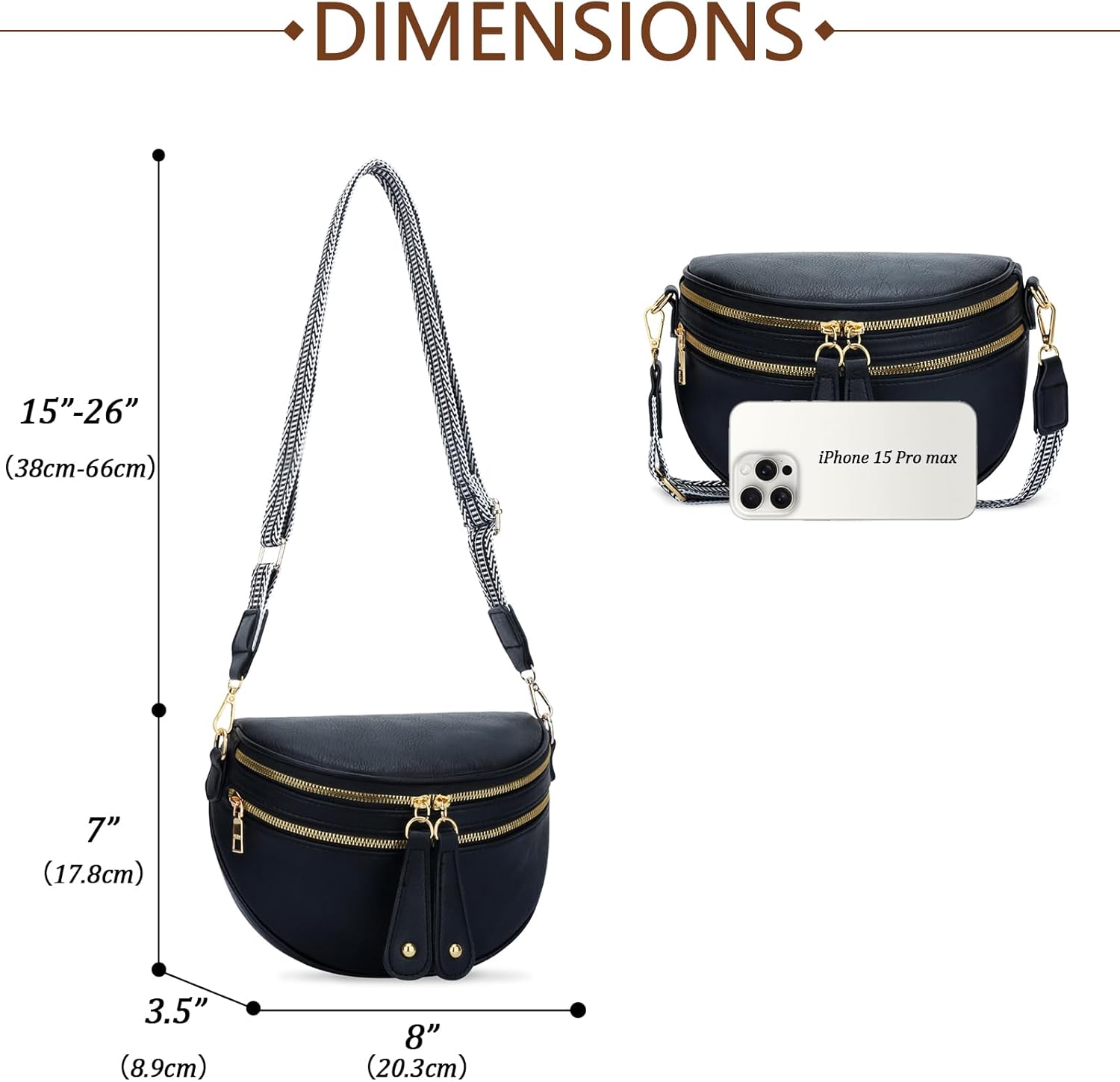 Trendy Leather Sling Crossbody Bag